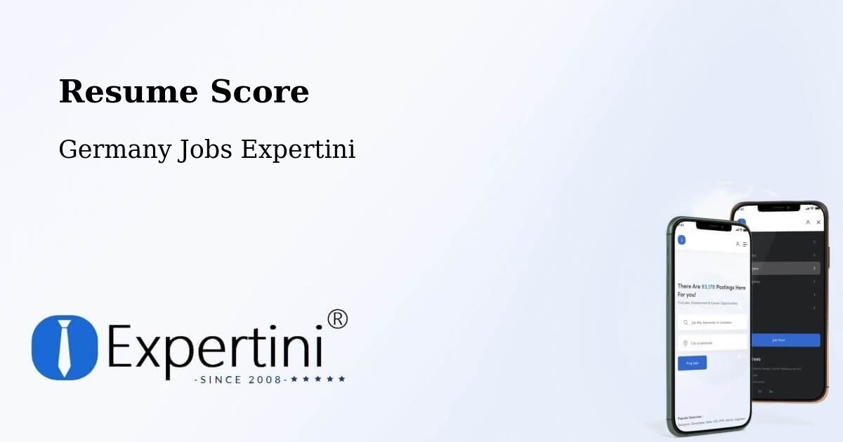 Resume Score & Job Description Match Tool – Offenburg - Germany Jobs Expertini
